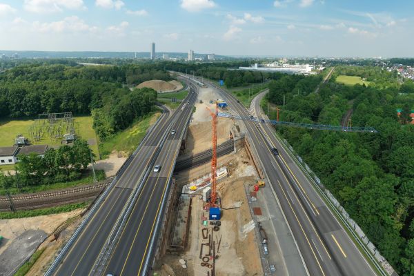 A562 in Richtung Rheinaue, Juni 2021