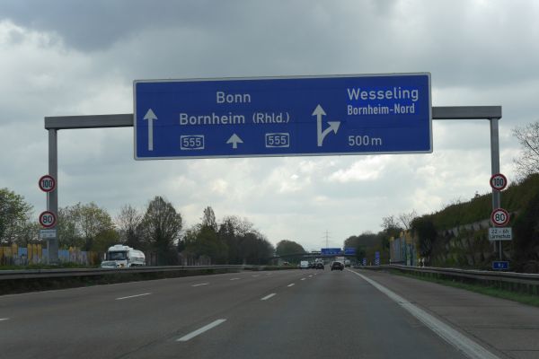 A555 Anschlussstelle Wesseling<