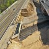 Behelfsbrücke und neue Gleise der S13, März 2021