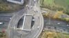 Luftaufnahme des Endnicher Eis mit neuer Behelfsbrücke